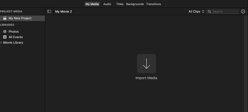 Import Media to iMovie