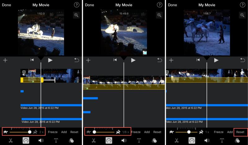 Slow Down Video iPhone on iMovie