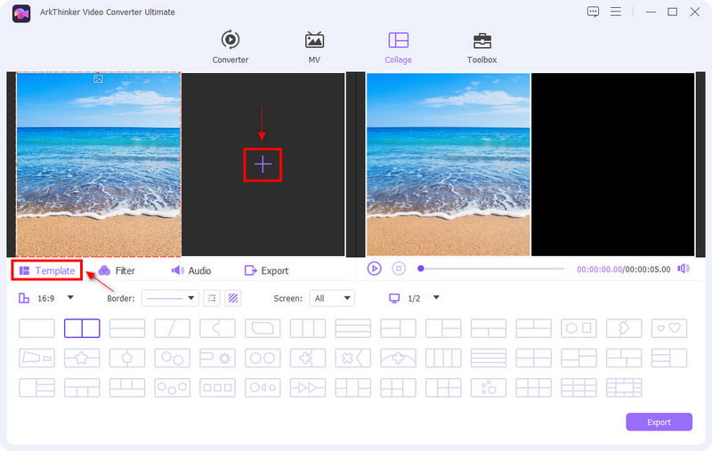 Upload Videos and Choose Temaplate