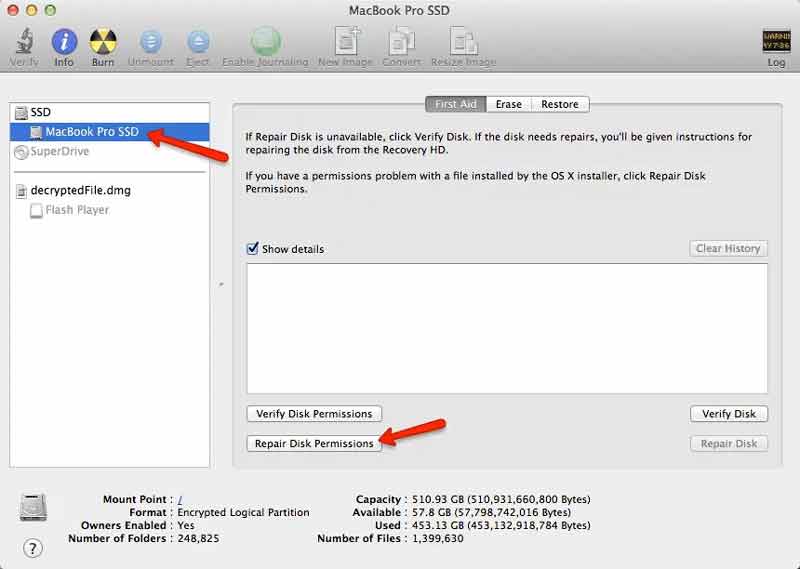 Disk Utility Repair Permissions