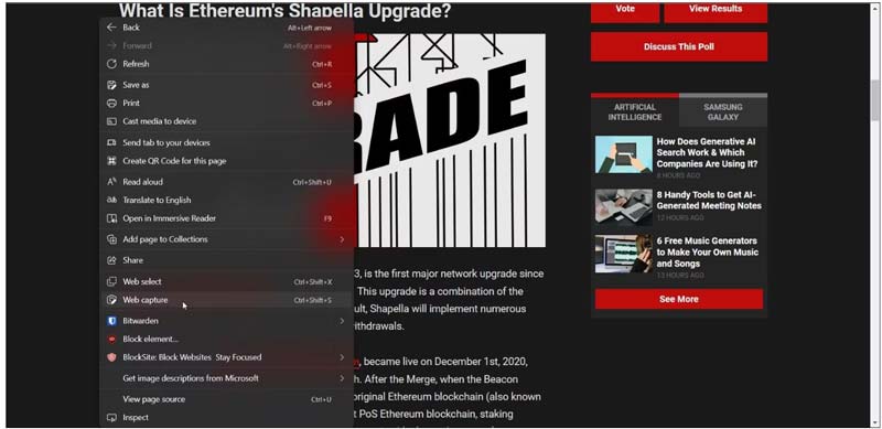 Edge Web Capture