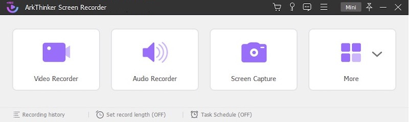 Arkthinker Screen Recorder Main Interface
