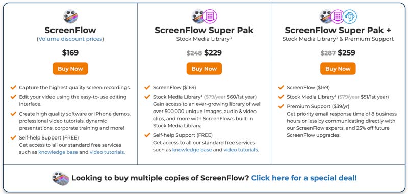 ScreenFlow Plans