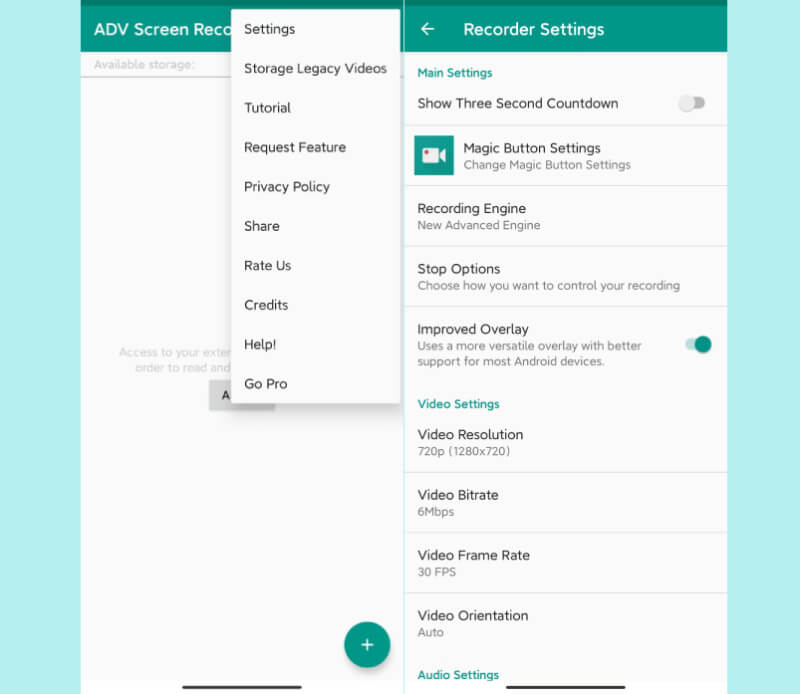 Customize Recording Settings