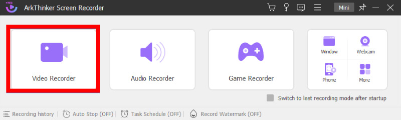Open Arkthinker Screen Recorder