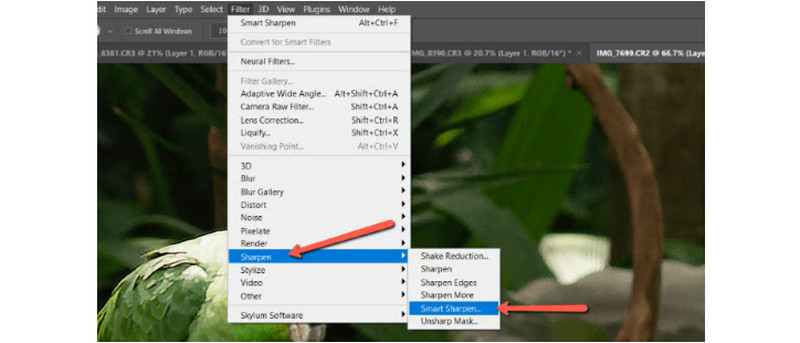 Photoshop Select Smart Sharpen