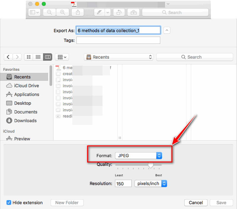 Convert Image to JPG on Preview