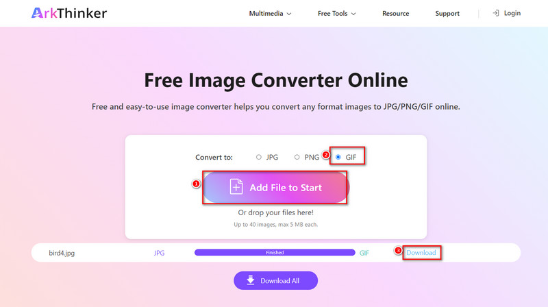 Convert JPG to GIF Online