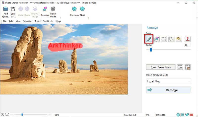 Select Watermark Area