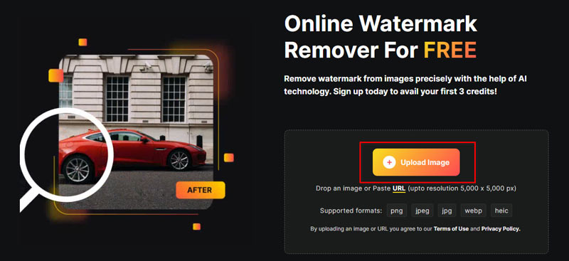 Upload Image Watermark Remover IO