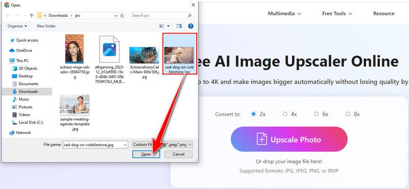 Upload the Picture