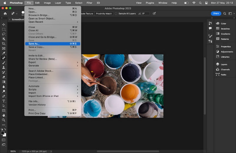 Convert Tiff to JPG on Photoshop