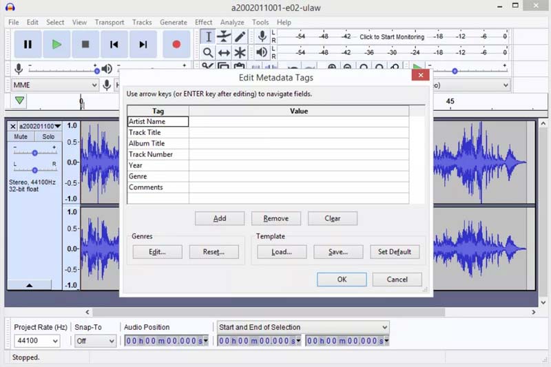 Audacity WAV to MP3 Settings