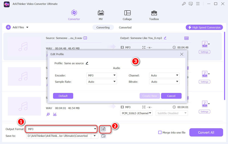 Select Output MP3