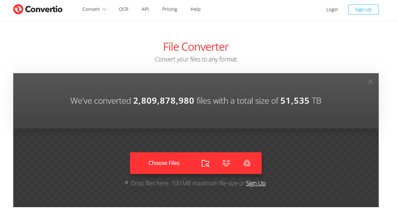 Upload MP4 to Convertio