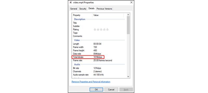 View Video Bitrate Windows