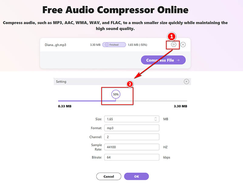 Adjust Mp3 Compression Level