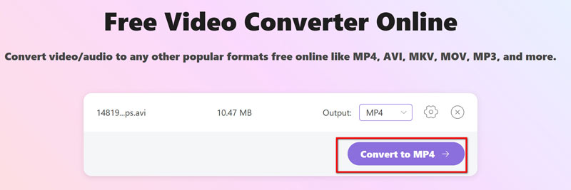 AVI to MP4 Arkthinker Online