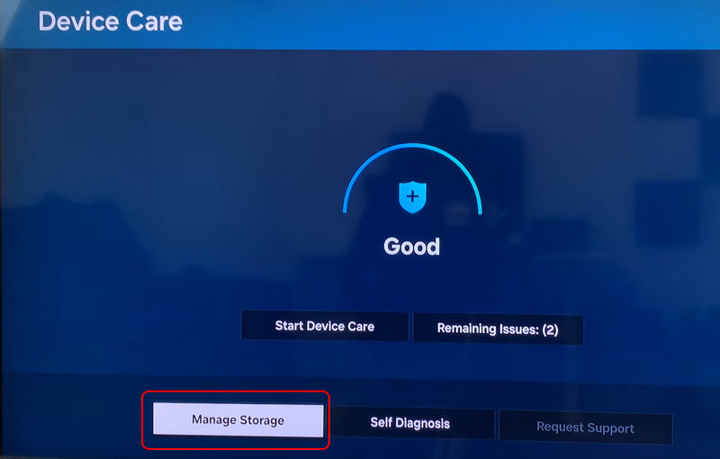 Choose Manage Storage