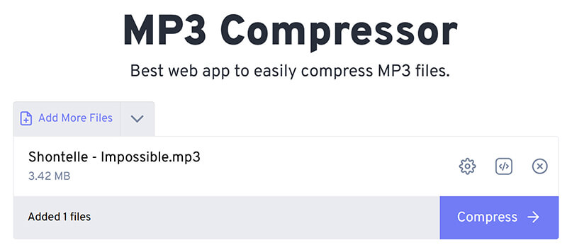 Compress Mp3 in Reeconvert