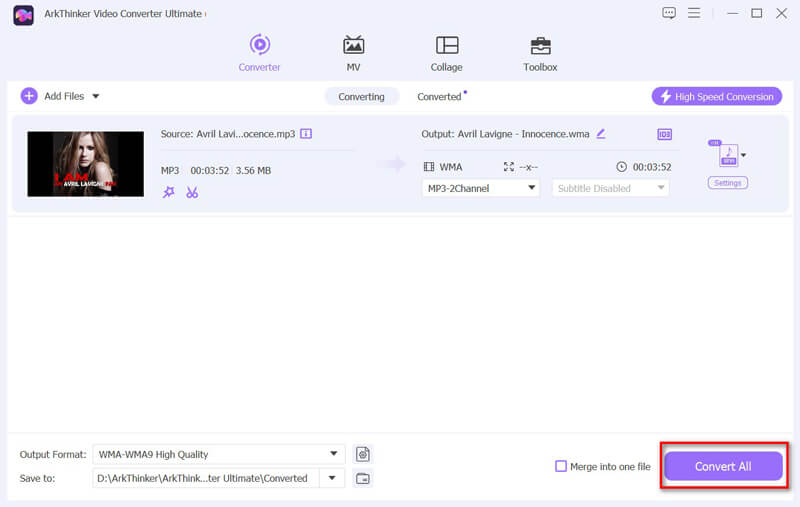 Convert MP3 To WAV In Arkthinker