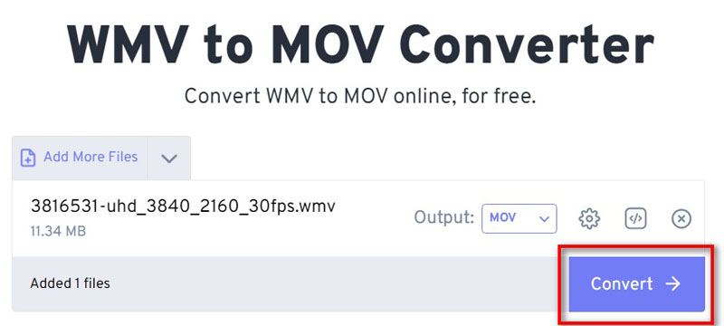 Convert WMV to MOV Freeconvert