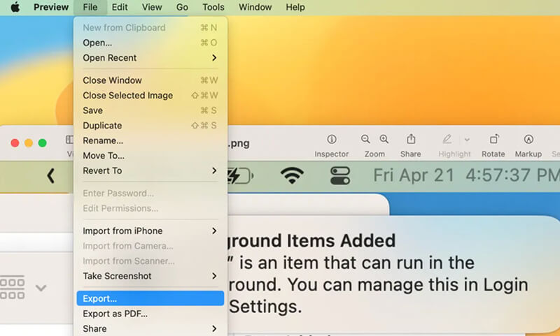 Export Jpg in Preview