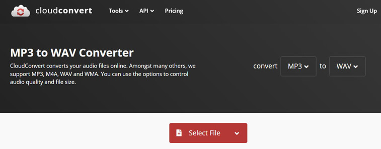 Upload MP3 in Cloudconvert