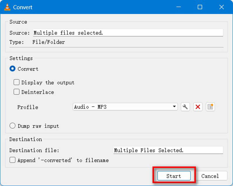 VLC Convert WMV to MP3