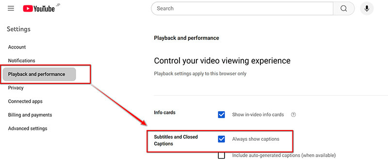 Check Youtube Closed Captions Button