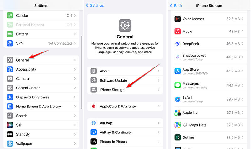 Clear iPhone Storage