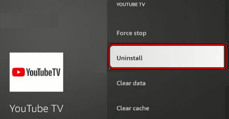 Reinstall Youtube TV