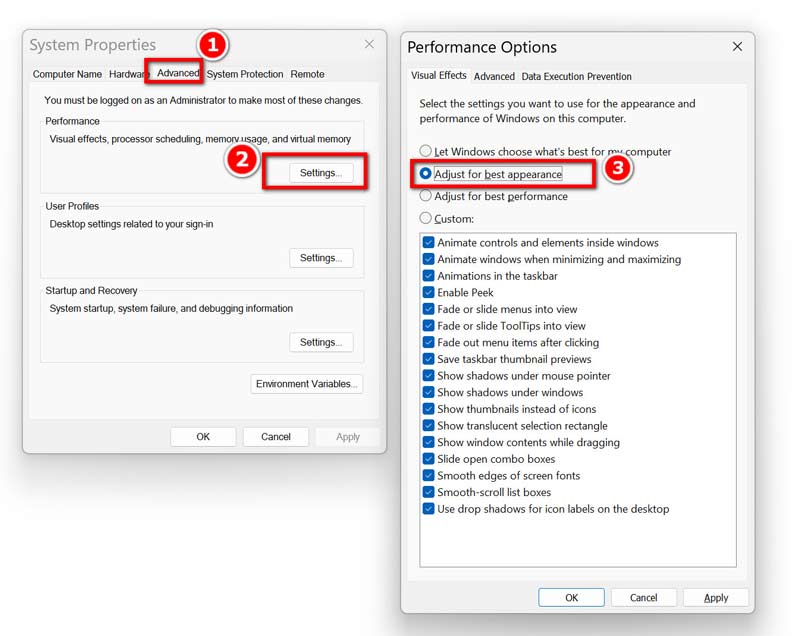 Adjust System Performance