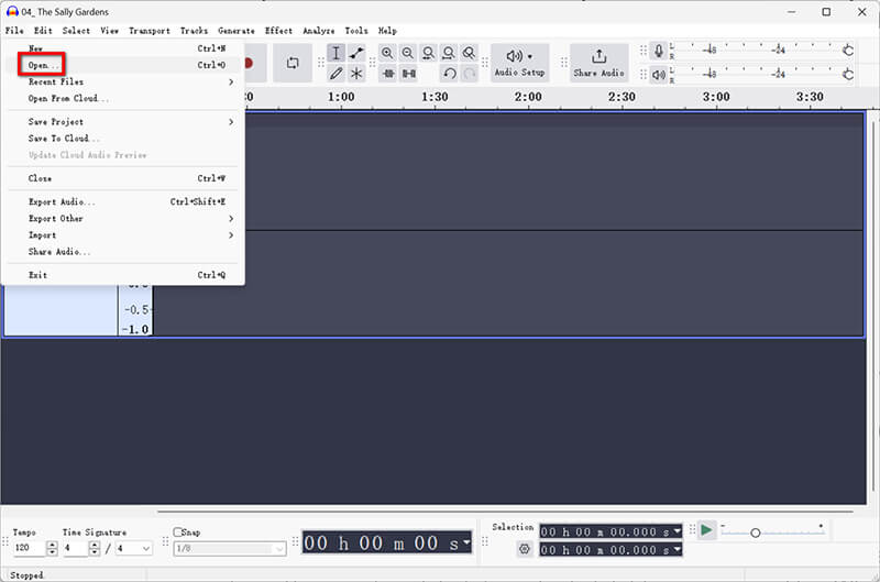 Audacity Add OGG Files