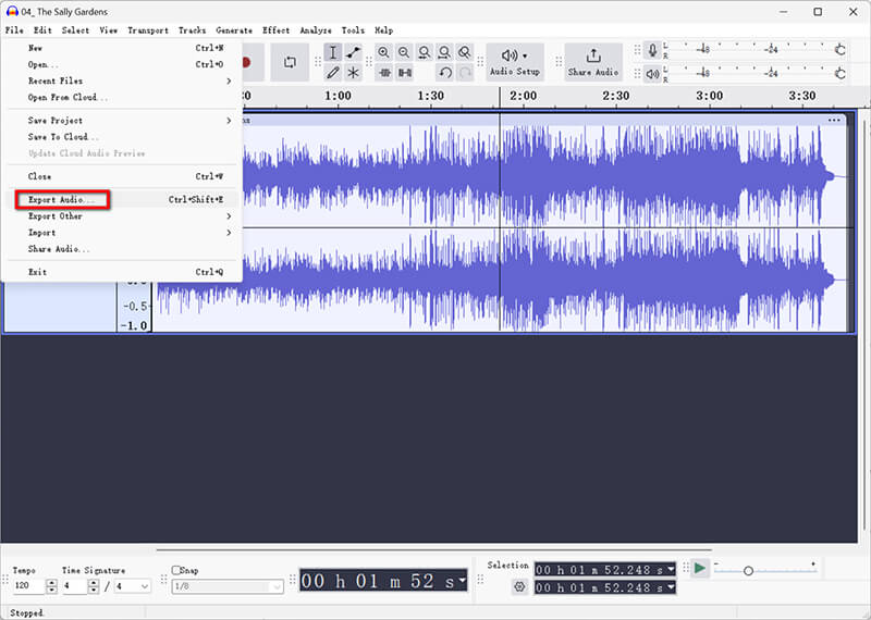 Audacity Export WAV to MP3