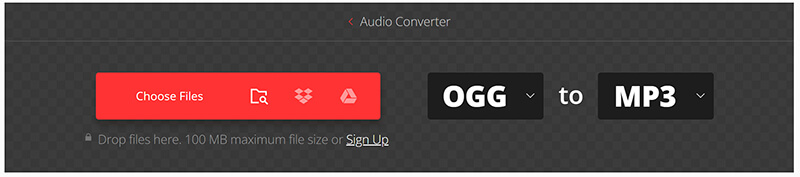 Upload OGG Convertio