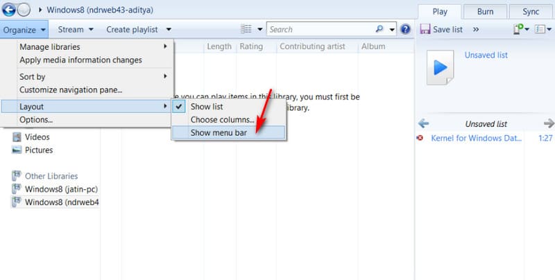 Menu Bar