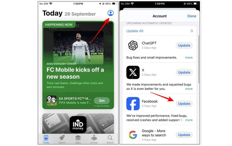 Update Facebook App