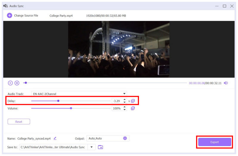 Arkthinker Video Converter Ultimate Delay Export